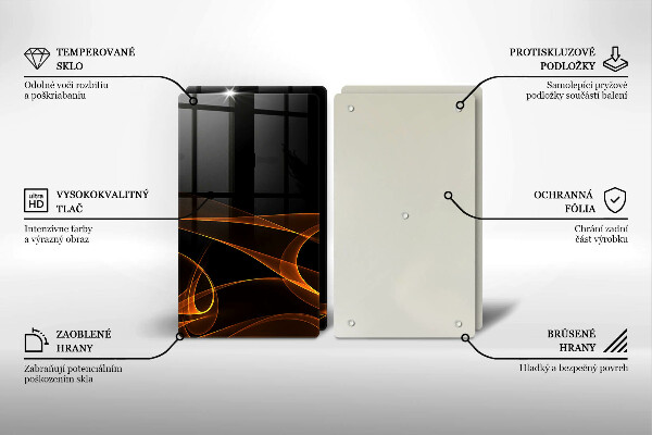 Üveg vágódeszka Absztrakt vonalak