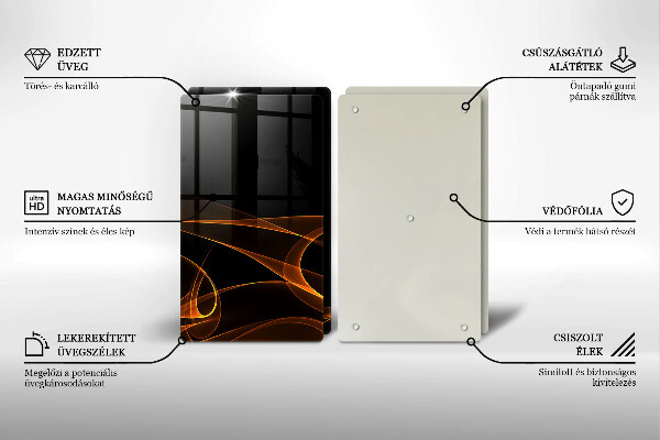 Üveg vágódeszka Absztrakt vonalak