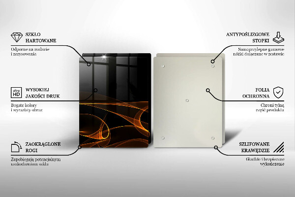 Üveg vágódeszka Absztrakt vonalak