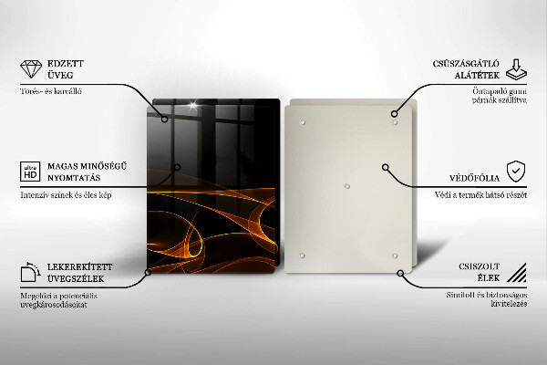 Üveg vágódeszka Absztrakt vonalak