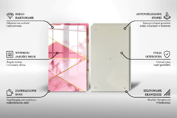 Üveg vágódeszka Geometrikus márvány