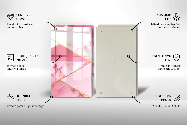 Üveg vágódeszka Geometrikus márvány