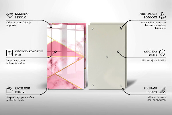 Üveg vágódeszka Geometrikus márvány