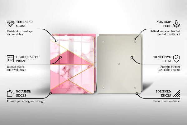 Üveg vágódeszka Geometrikus márvány