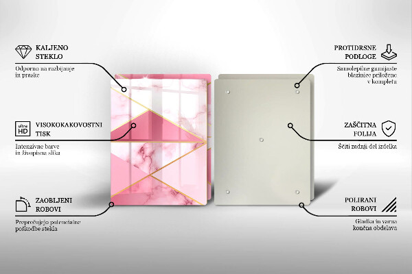 Üveg vágódeszka Geometrikus márvány