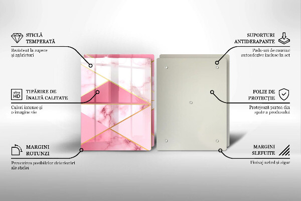 Üveg vágódeszka Geometrikus márvány