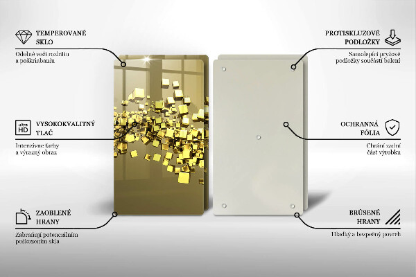 Üveg vágódeszka Absztrakt 3D geometria