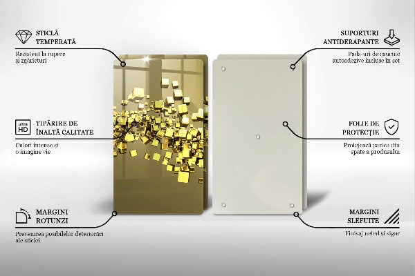 Üveg vágódeszka Absztrakt 3D geometria