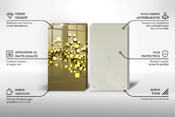 Üveg vágódeszka Absztrakt 3D geometria