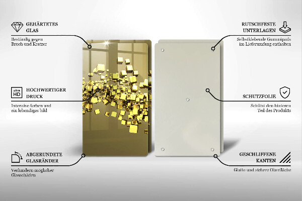 Üveg vágódeszka Absztrakt 3D geometria