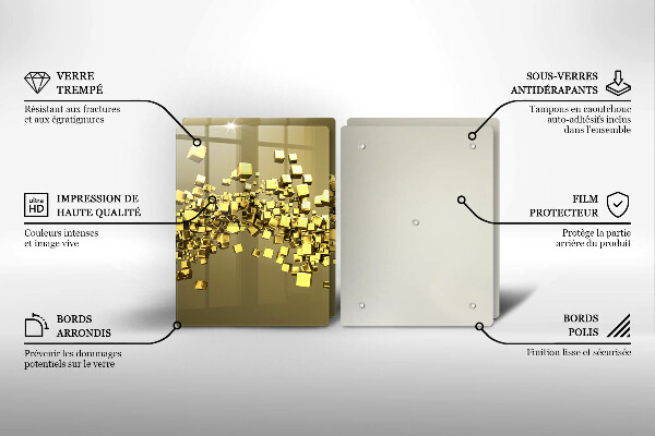 Üveg vágódeszka Absztrakt 3D geometria