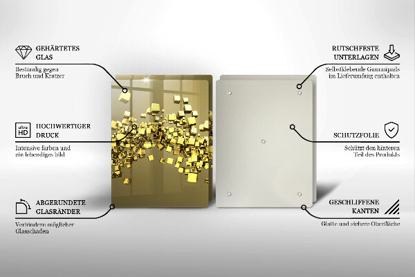 Üveg vágódeszka Absztrakt 3D geometria