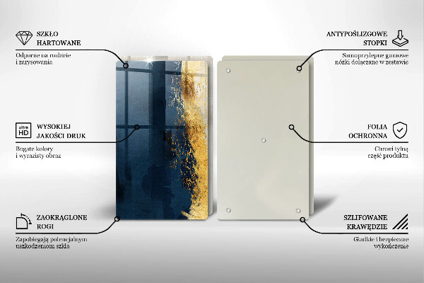 Üveg vágódeszka Arany absztrakció