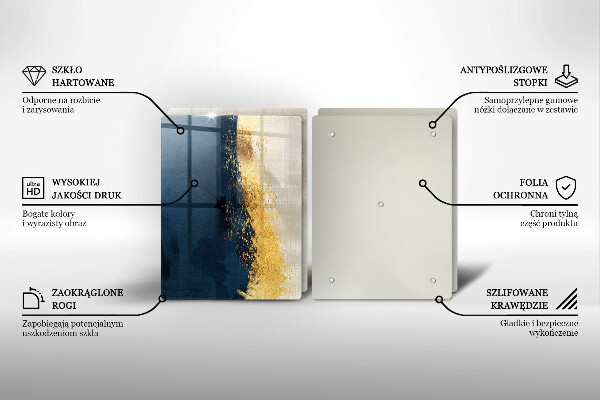 Üveg vágódeszka Arany absztrakció