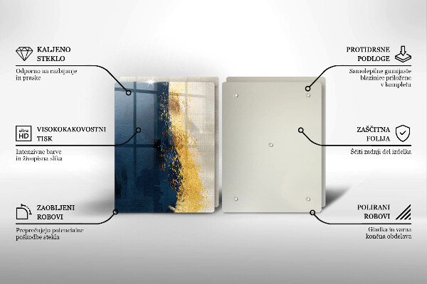 Üveg vágódeszka Arany absztrakció