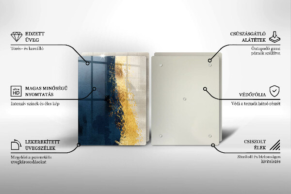 Üveg vágódeszka Arany absztrakció