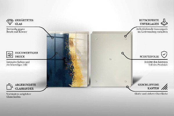 Üveg vágódeszka Arany absztrakció