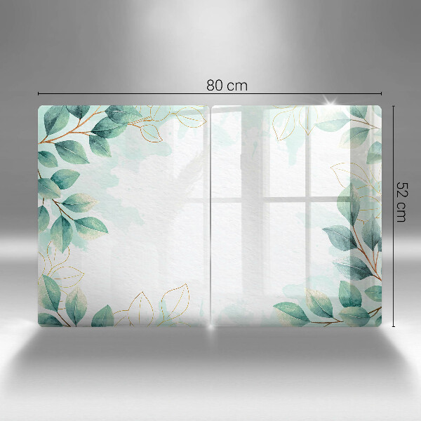 Üveg vágódeszka Festett levelek