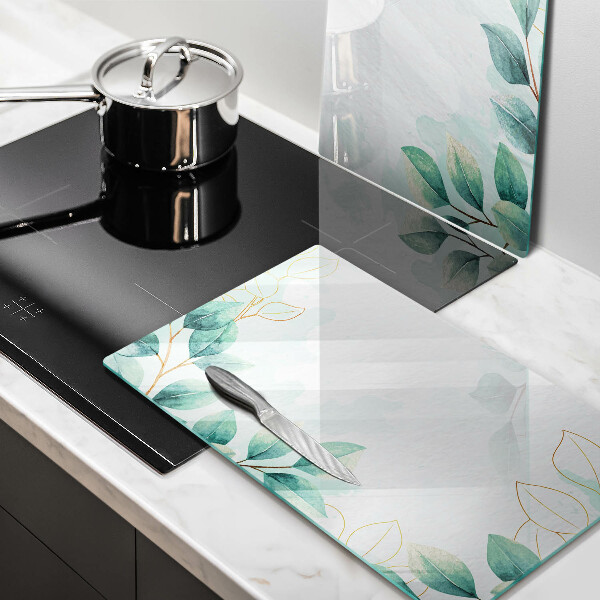 Üveg vágódeszka Festett levelek