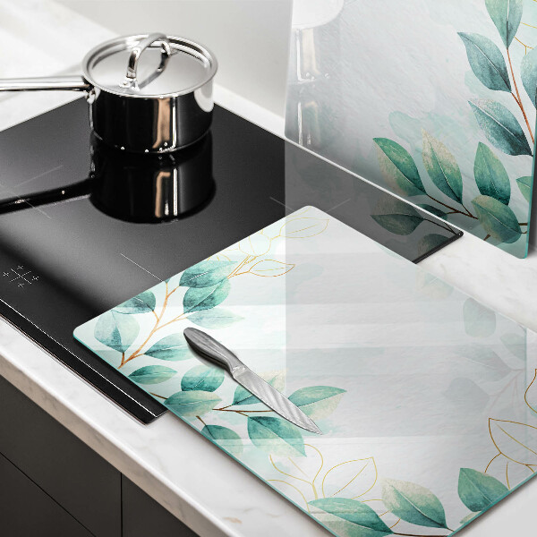 Üveg vágódeszka Festett levelek