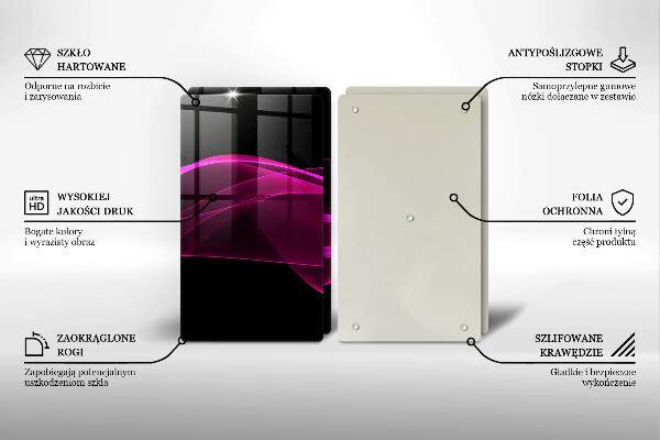 Üveg vágódeszka Rózsaszín absztrakció