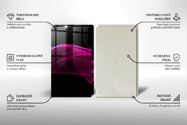 Üveg vágódeszka Rózsaszín absztrakció