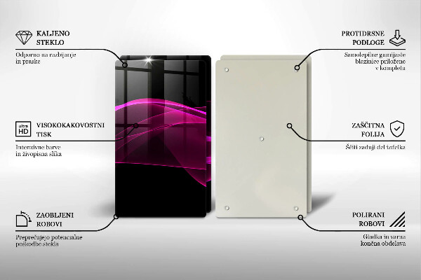 Üveg vágódeszka Rózsaszín absztrakció