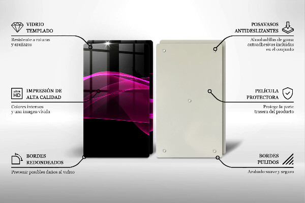 Üveg vágódeszka Rózsaszín absztrakció