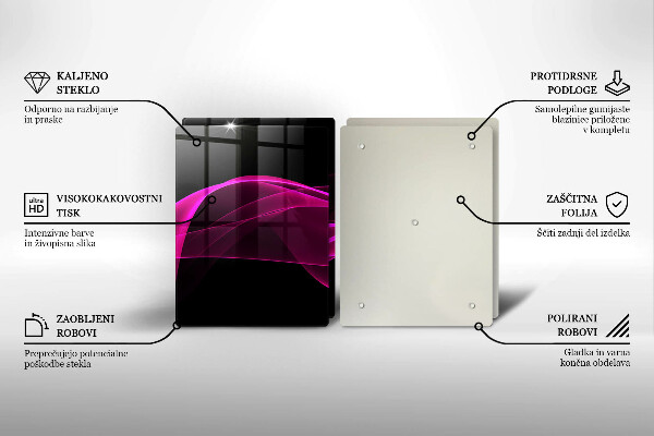 Üveg vágódeszka Rózsaszín absztrakció