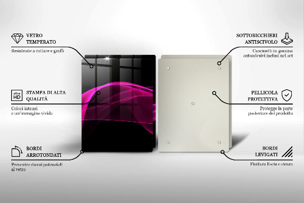 Üveg vágódeszka Rózsaszín absztrakció