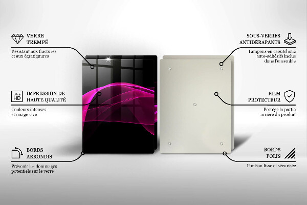 Üveg vágódeszka Rózsaszín absztrakció