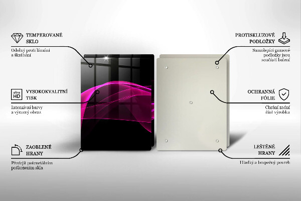 Üveg vágódeszka Rózsaszín absztrakció