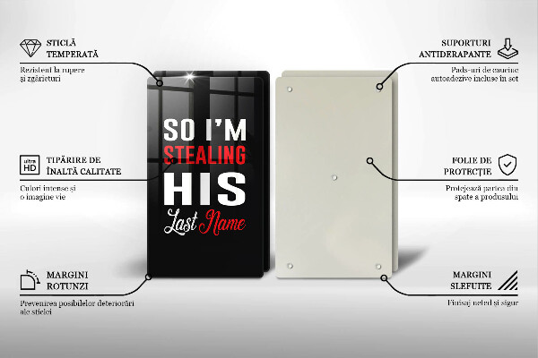 Üveg vágódeszka Felirat mondat minta