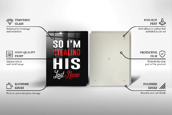 Üveg vágódeszka Felirat mondat minta