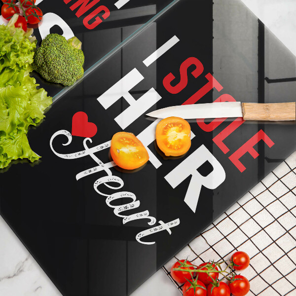 Üveg vágódeszka Felirat mondat minta