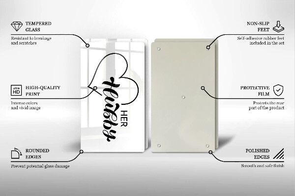 Üveg vágódeszka Felirat mondat minta