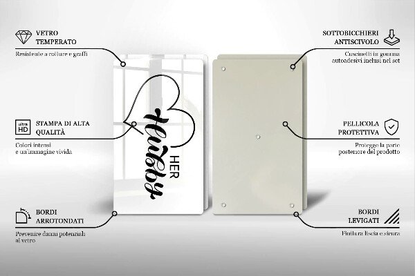 Üveg vágódeszka Felirat mondat minta