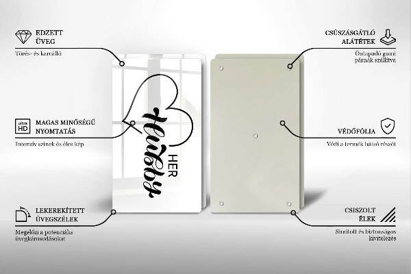 Üveg vágódeszka Felirat mondat minta