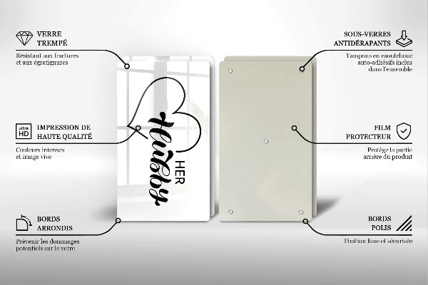 Üveg vágódeszka Felirat mondat minta