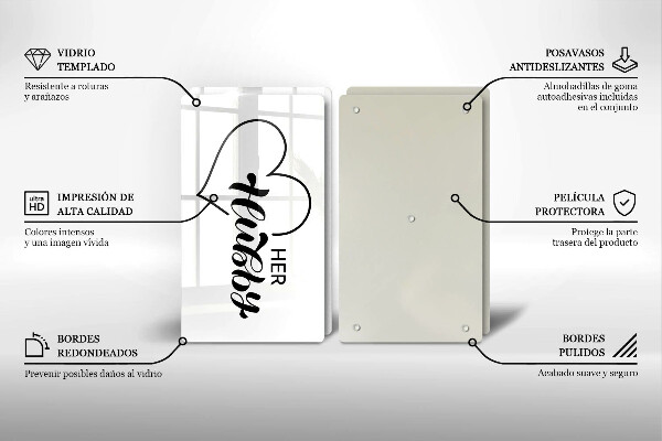 Üveg vágódeszka Felirat mondat minta