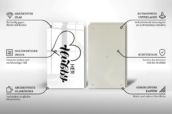 Üveg vágódeszka Felirat mondat minta