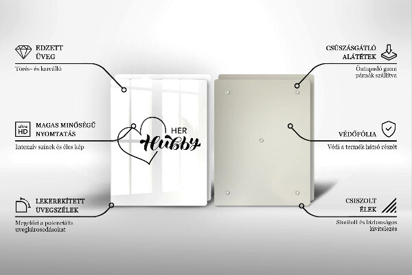 Üveg vágódeszka Felirat mondat minta