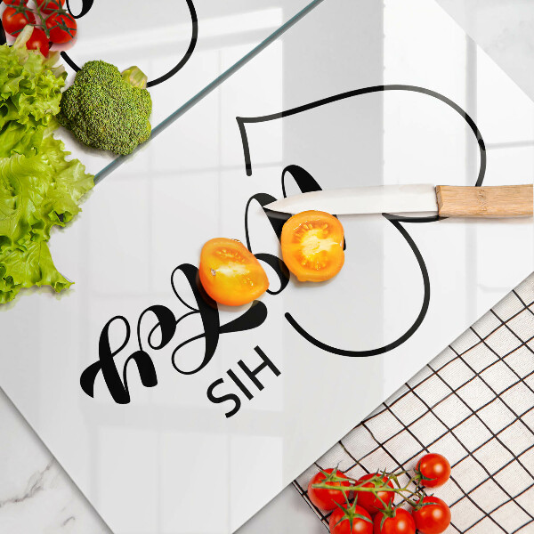 Üveg vágódeszka Felirat mondat minta