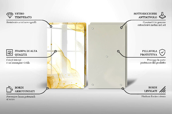 Üveg vágódeszka Arany absztrakció