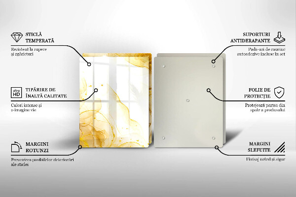 Üveg vágódeszka Arany absztrakció