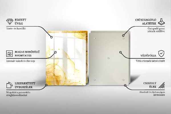 Üveg vágódeszka Arany absztrakció