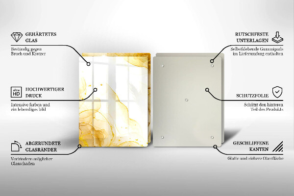 Üveg vágódeszka Arany absztrakció