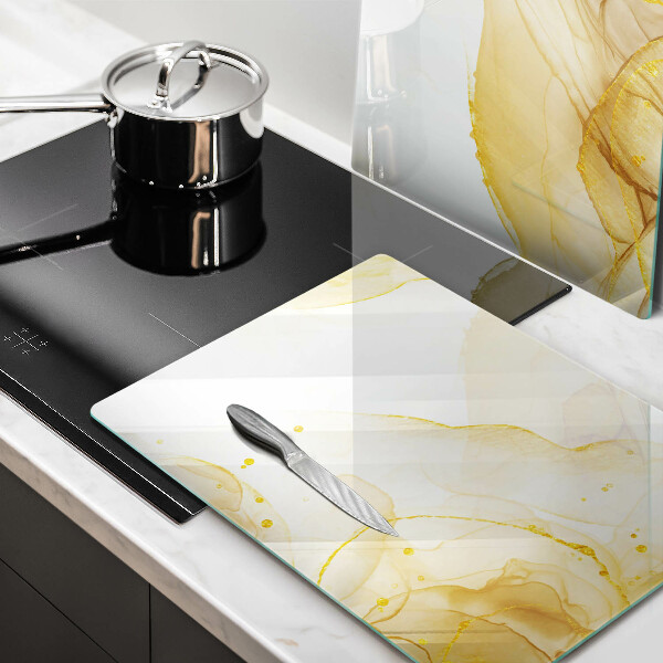 Üveg vágódeszka Arany absztrakció