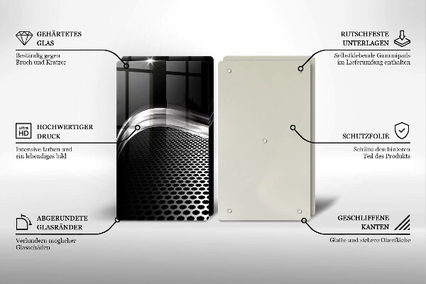 Üveg vágódeszka Fém szerkezet