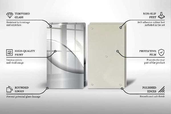 Üveg vágódeszka Absztrakt vonalak tervezése